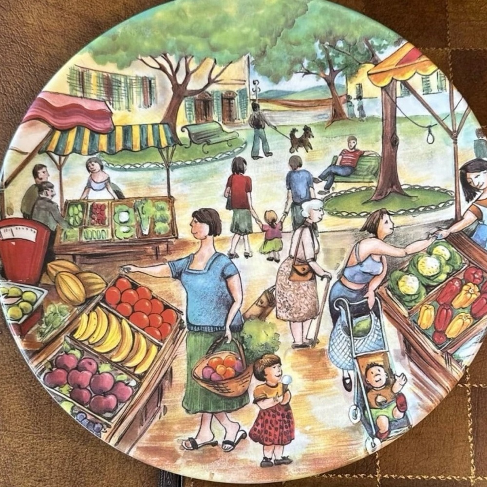 Pietro Brunelli Vibrant Market Scene Art